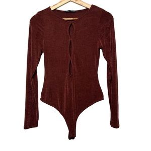 NWOT Urban Outfitters Rust Keyhole Bodysuit